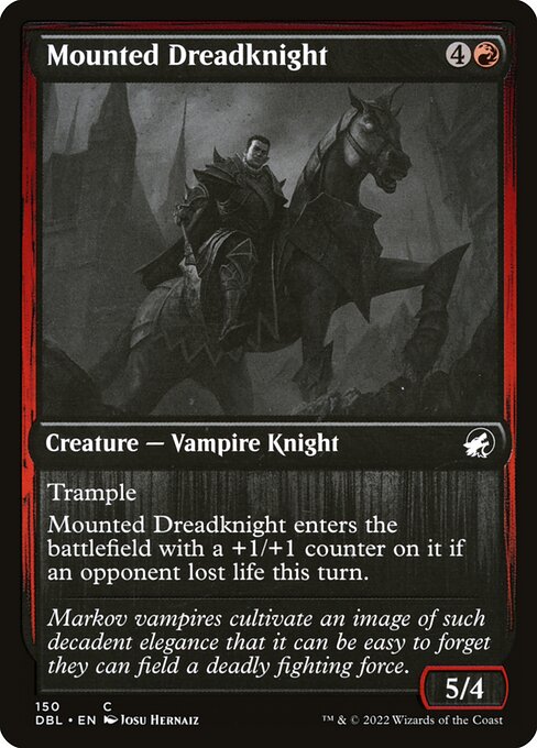 Magic the Gathering Card - Mounted Dreadknight - MTG Circle