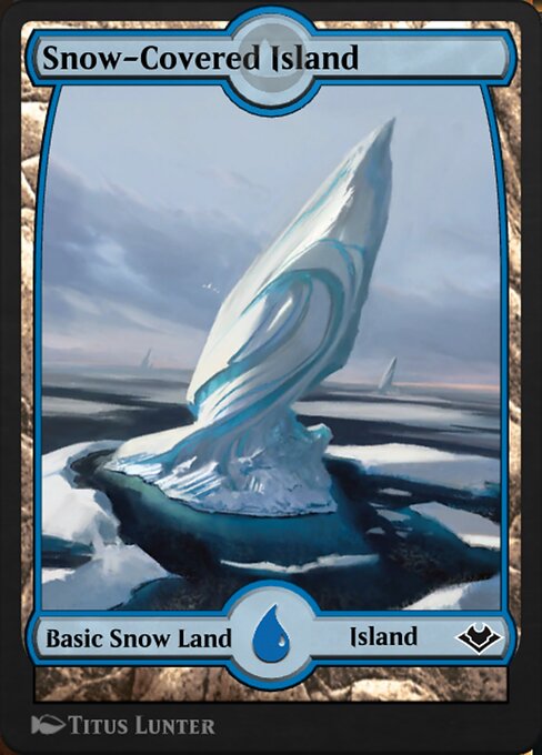 Magic the Gathering Card - Snow-Covered Island - MTG Circle