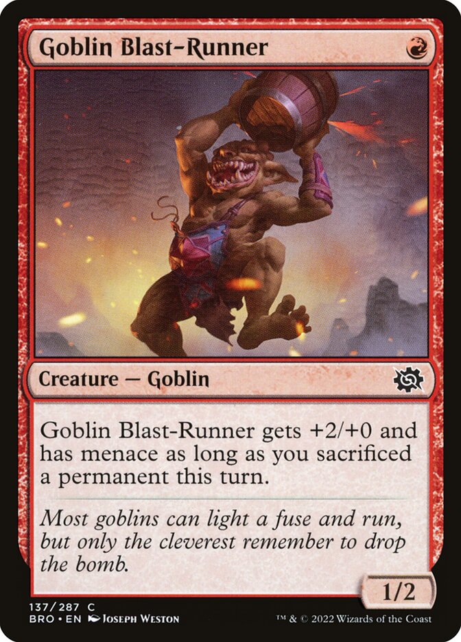 Magic the Gathering Card - Goblin Blast-Runner - MTG Circle