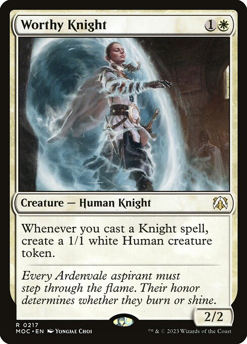 Magic the Gathering Card - Worthy Knight - MTG Circle