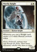 Magic the Gathering Card - Worthy Knight - MTG Circle