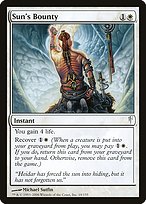 Magic the Gathering Card - Sun's Bounty - MTG Circle
