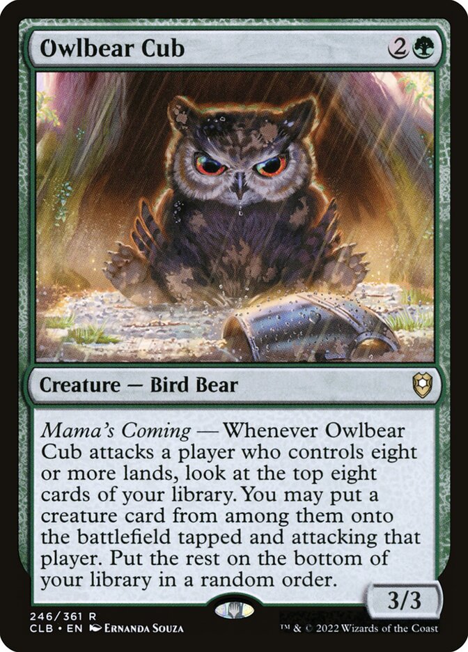 Magic the Gathering Card - Owlbear Cub - MTG Circle