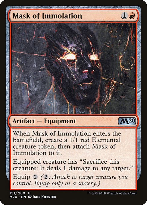 Magic the Gathering Card - Mask of Immolation - MTG Circle