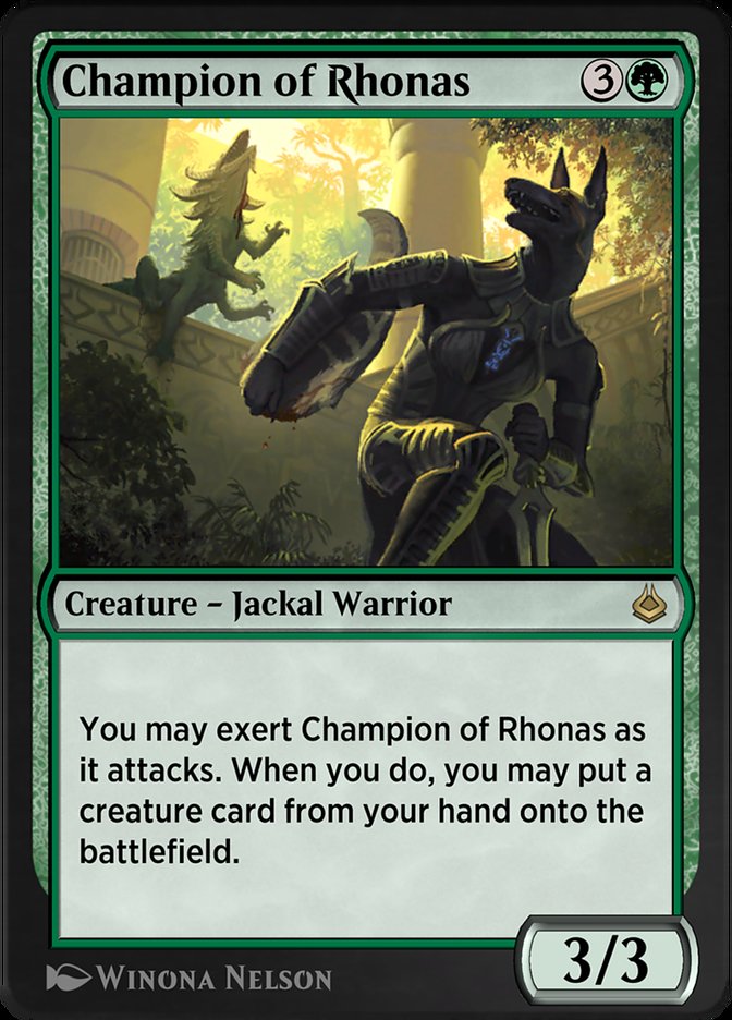 Magic the Gathering Card - Champion of Rhonas - MTG Circle