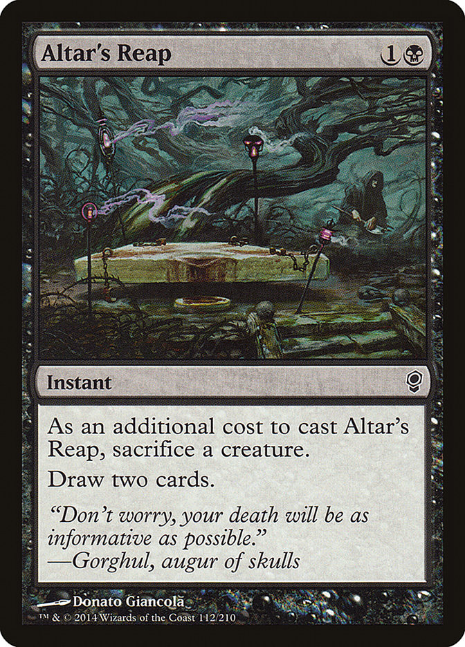 Magic the Gathering Card - Altar's Reap - MTG Circle