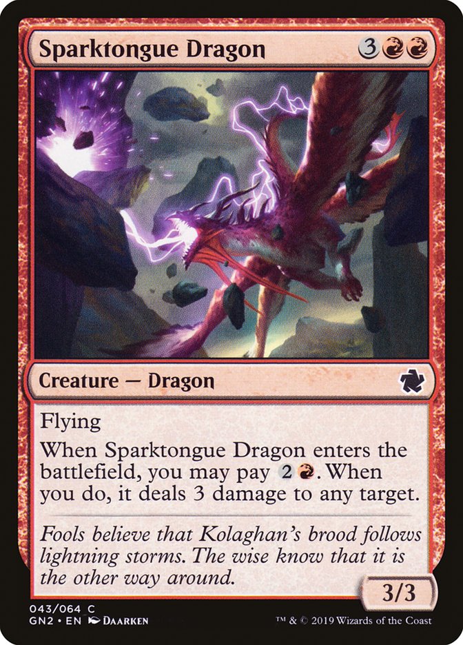 Magic the Gathering Card - Sparktongue Dragon - MTG Circle