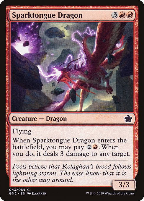 Magic the Gathering Card - Sparktongue Dragon - MTG Circle