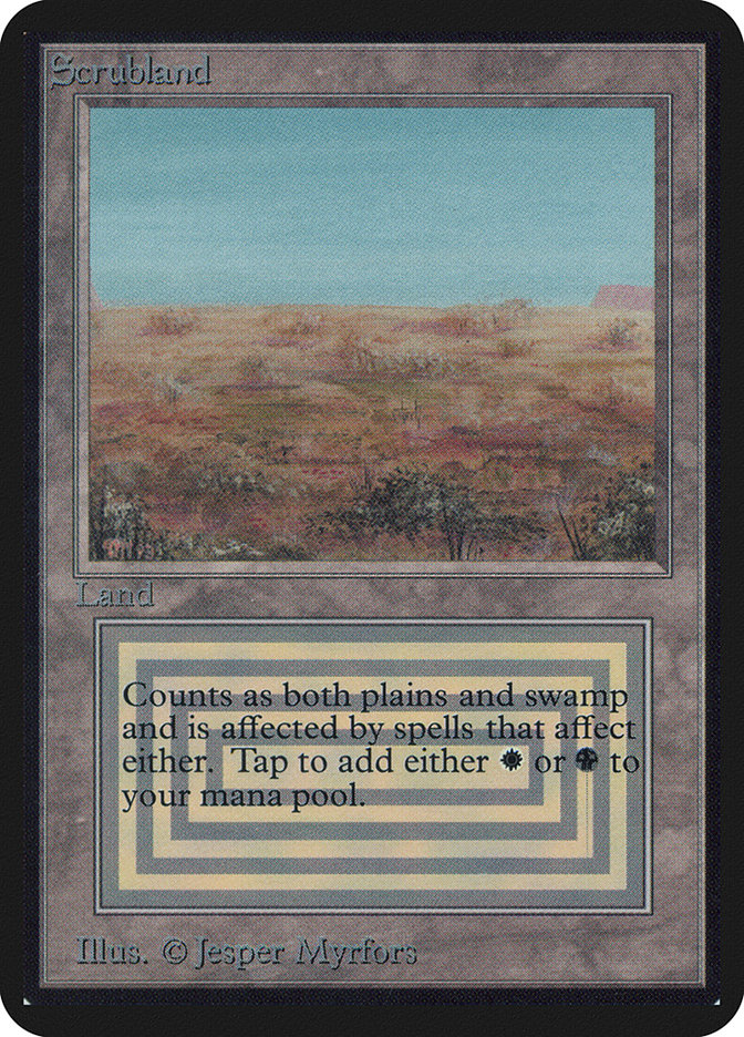 Magic the Gathering Card - Scrubland - MTG Circle