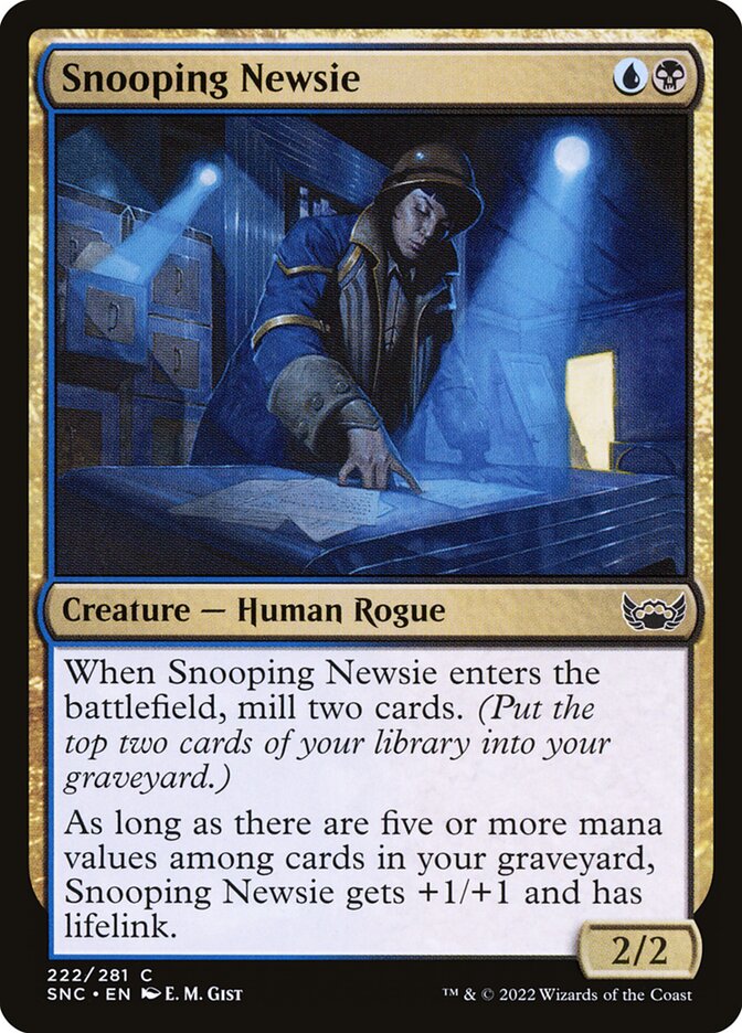 Magic the Gathering Card - Snooping Newsie - MTG Circle