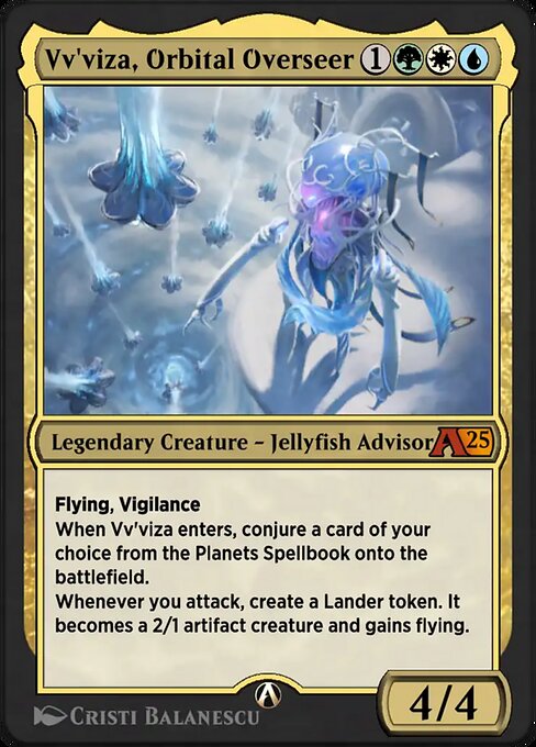 Magic the Gathering Card - Vv'viza, Orbital Overseer - MTG Circle