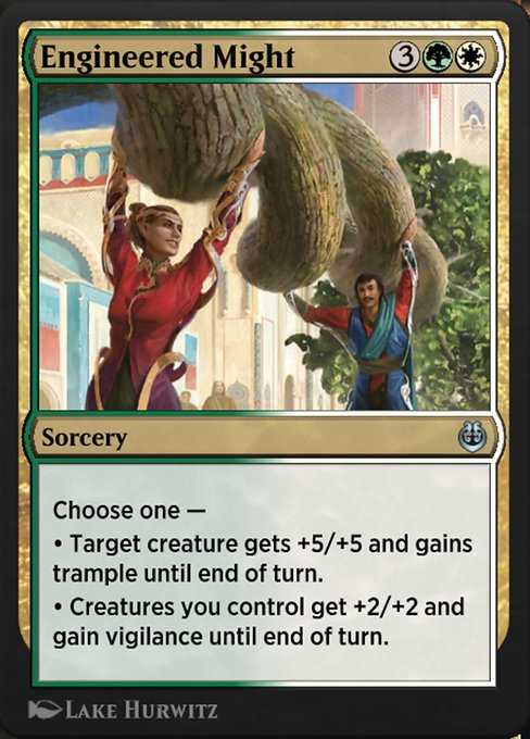 Magic the Gathering Card - Engineered Might - MTG Circle