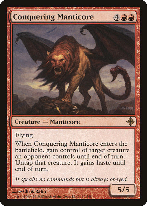 Magic the Gathering Card - Conquering Manticore - MTG Circle