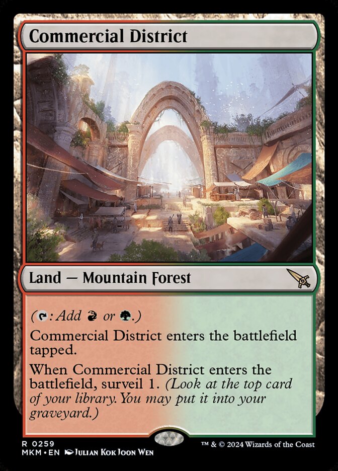 Magic the Gathering Card - Commercial District - MTG Circle