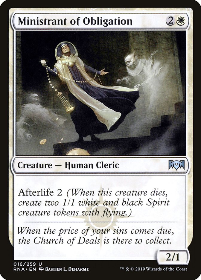 Magic the Gathering Card - Ministrant of Obligation - MTG Circle