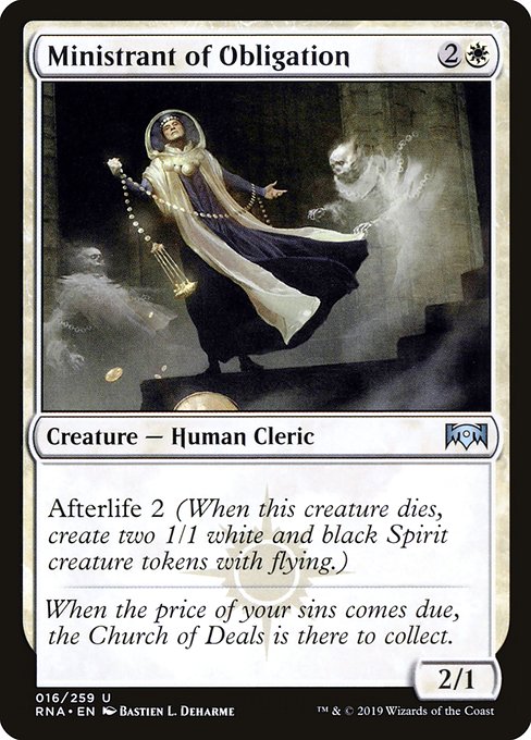 Magic the Gathering Card - Ministrant of Obligation - MTG Circle