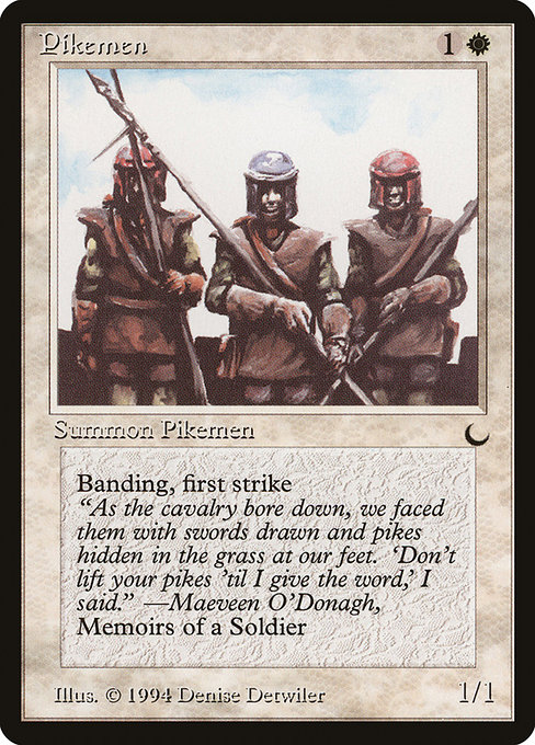 Magic the Gathering Card - Pikemen - MTG Circle