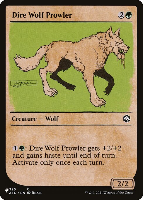 Magic the Gathering Card - Dire Wolf Prowler - MTG Circle