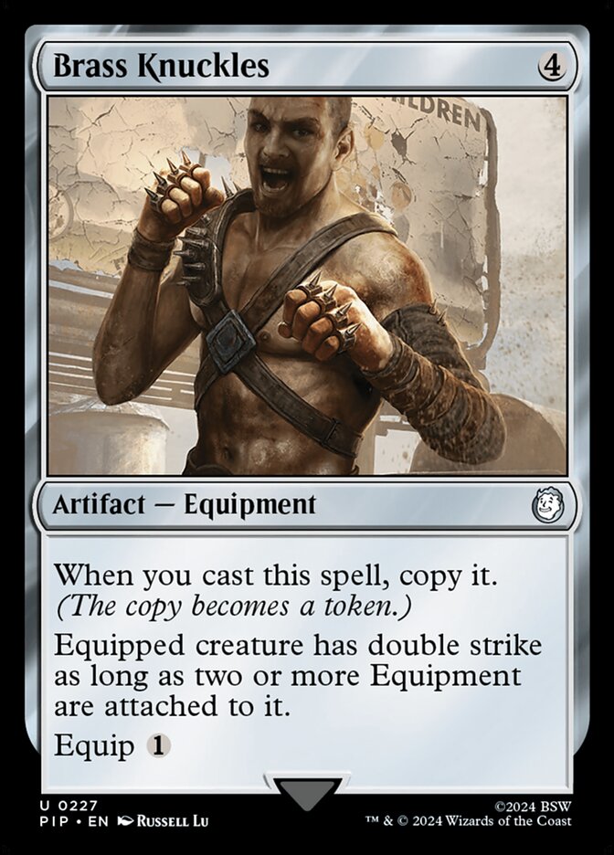 Magic the Gathering Card - Brass Knuckles - MTG Circle
