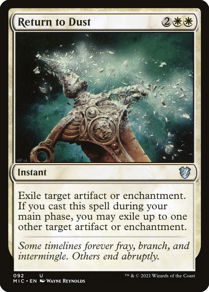 Magic the Gathering Card - Return to Dust - MTG Circle