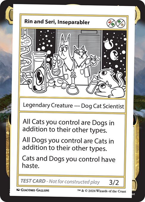 Magic the Gathering Card - Rin and Seri, Inseparabler - MTG Circle
