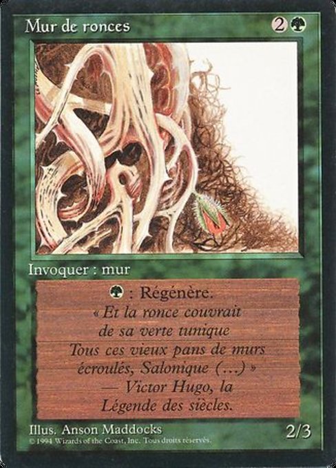 Magic the Gathering Card - Wall of Brambles - MTG Circle