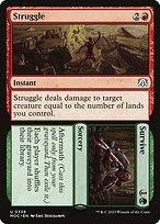 Magic the Gathering Card - Struggle // Survive - MTG Circle