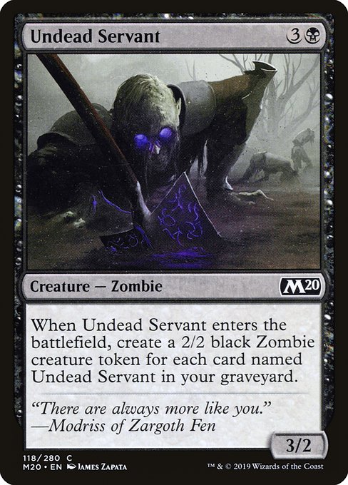 Magic the Gathering Card - Undead Servant - MTG Circle