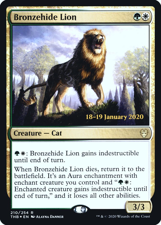 Magic the Gathering Card - Bronzehide Lion - MTG Circle