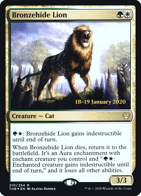 Magic the Gathering Card - Bronzehide Lion - MTG Circle
