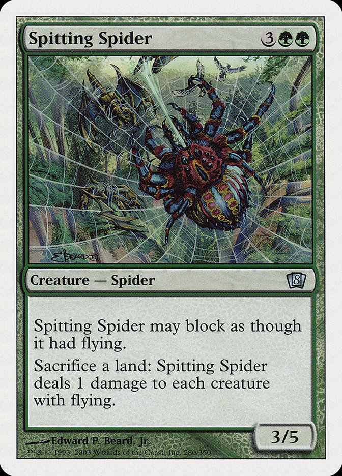 Magic the Gathering Card - Spitting Spider - MTG Circle