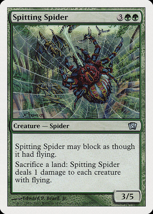 Magic the Gathering Card - Spitting Spider - MTG Circle