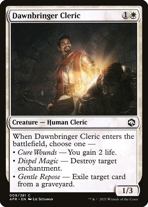 Magic the Gathering Card - Dawnbringer Cleric - MTG Circle