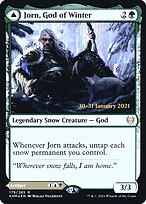 Magic the Gathering Card - Jorn, God of Winter // Kaldring, the Rimestaff - MTG Circle