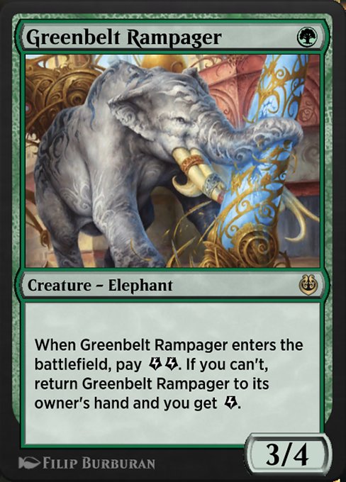 Magic the Gathering Card - Greenbelt Rampager - MTG Circle