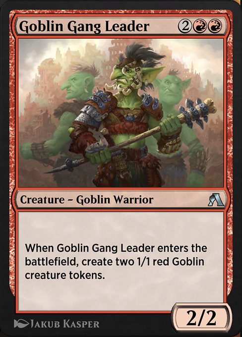 Magic the Gathering Card - Goblin Gang Leader - MTG Circle