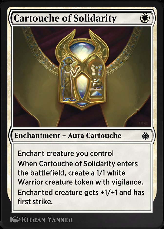 Magic the Gathering Card - Cartouche of Solidarity - MTG Circle