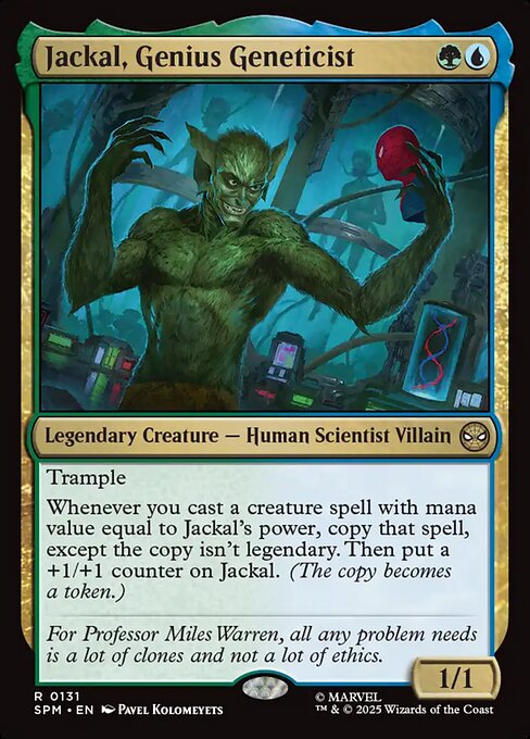 Magic the Gathering Card - Jackal, Genius Geneticist - MTG Circle