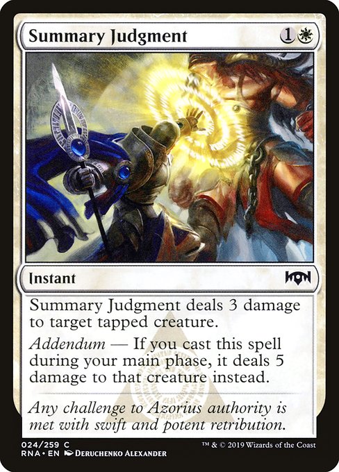 Magic the Gathering Card - Summary Judgment - MTG Circle