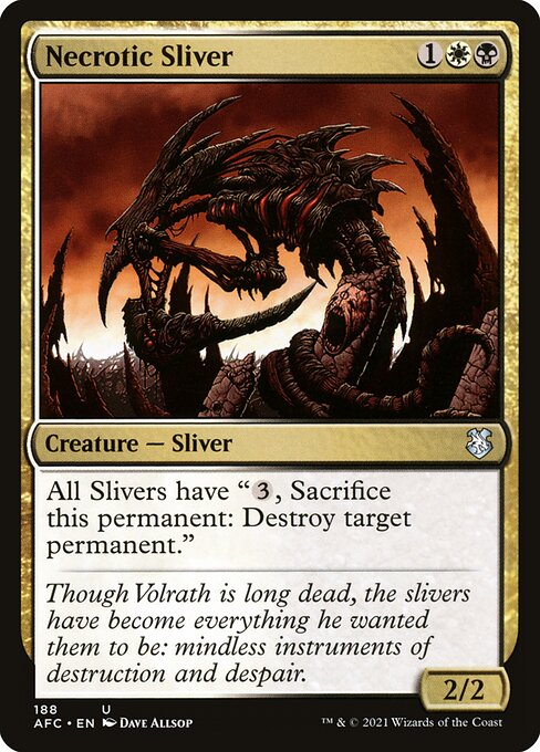 Magic the Gathering Card - Necrotic Sliver - MTG Circle
