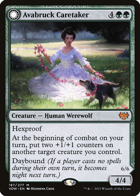 Magic the Gathering Card - Avabruck Caretaker // Hollowhenge Huntmaster - MTG Circle