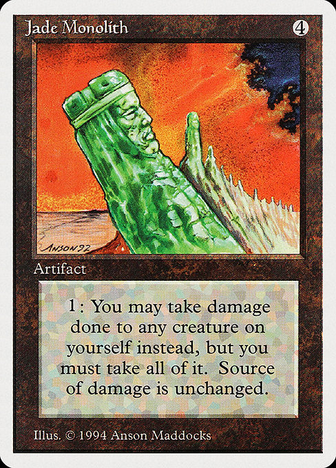 Magic the Gathering Card - Jade Monolith - MTG Circle
