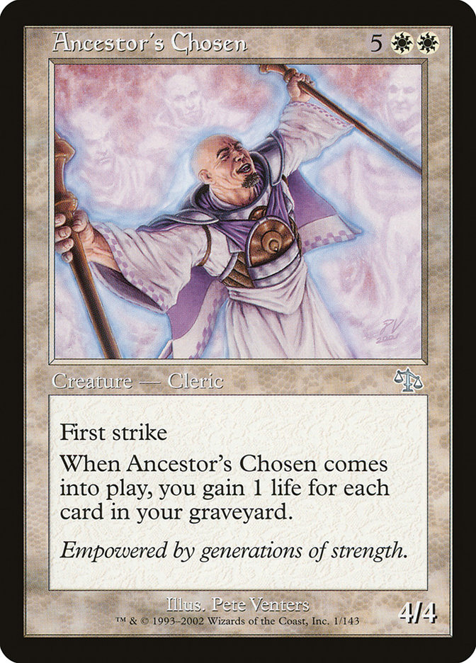 Magic the Gathering Card - Ancestor's Chosen - MTG Circle
