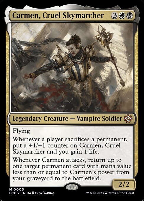 Magic the Gathering Card - Carmen, Cruel Skymarcher - MTG Circle