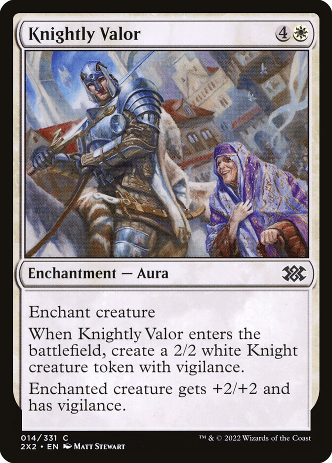 Magic the Gathering Card - Knightly Valor - MTG Circle
