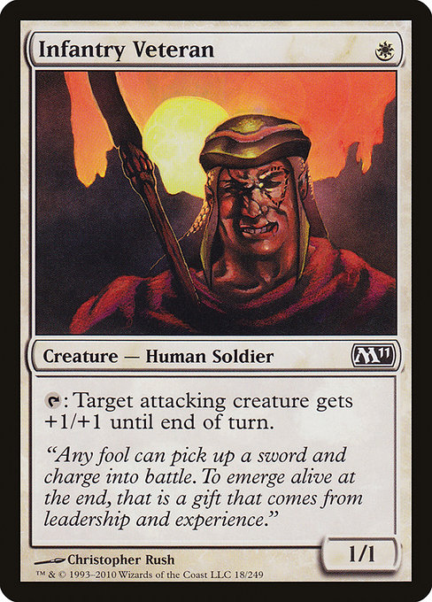 Magic the Gathering Card - Infantry Veteran - MTG Circle