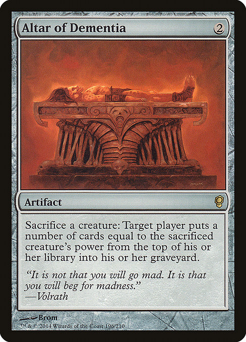 Magic the Gathering Card - Altar of Dementia - MTG Circle