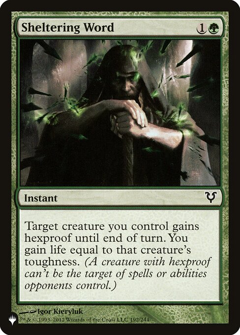 Magic the Gathering Card - Sheltering Word - MTG Circle