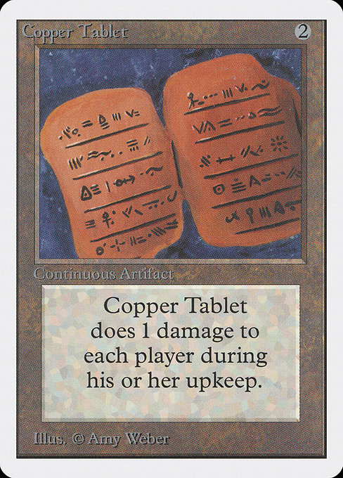 Magic the Gathering Card - Copper Tablet - MTG Circle