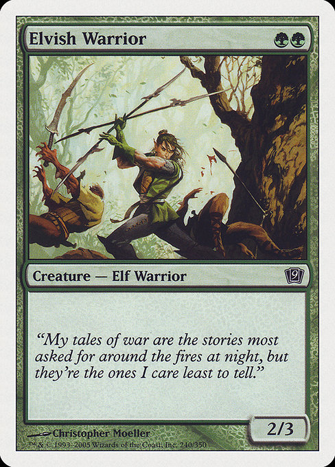 Magic the Gathering Card - Elvish Warrior - MTG Circle